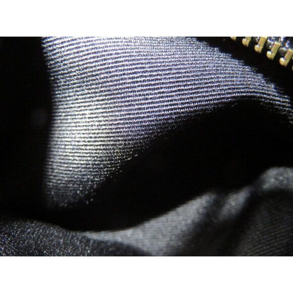 Coach Vintage Black Signature C Jacquard Canvas & Leather Wristlet & Charm Pull - Picture 6 of 10